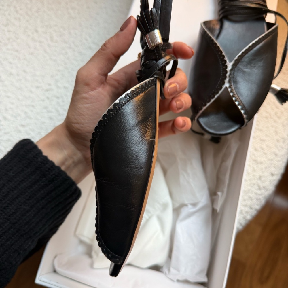 The Row Charlotte Flat Sandal (Black) (size 37.5) - Picture 3 of 8